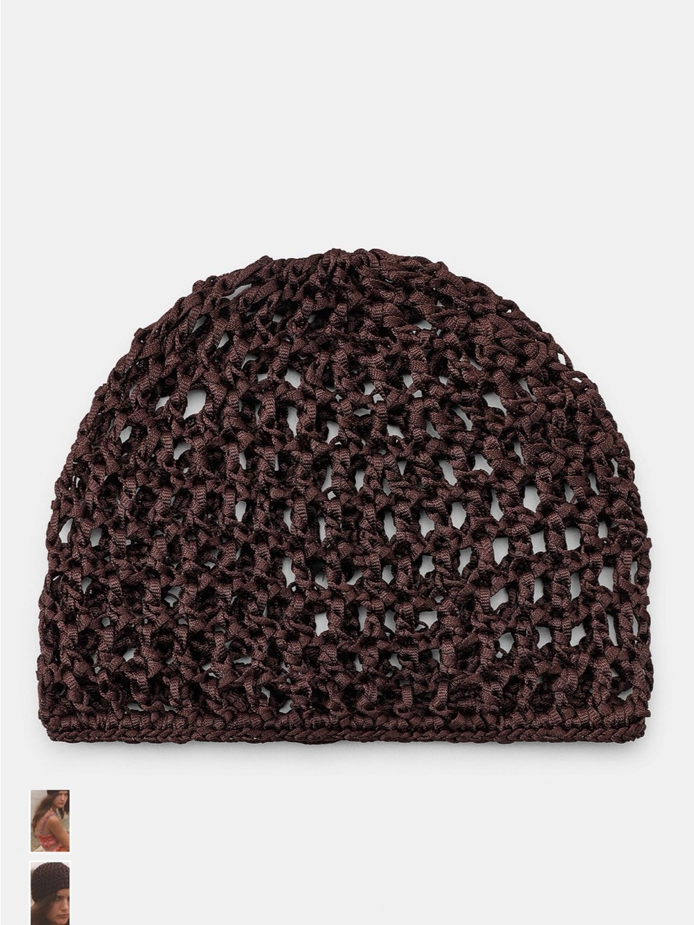 Zara Brown Crochet Hair Snood
